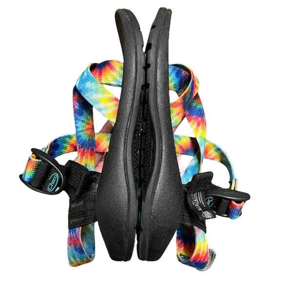 Chaco Z1 Ecotread Kids Tie Dye Strappy Sandals Size 3 Back to School - Picture 4 of 8